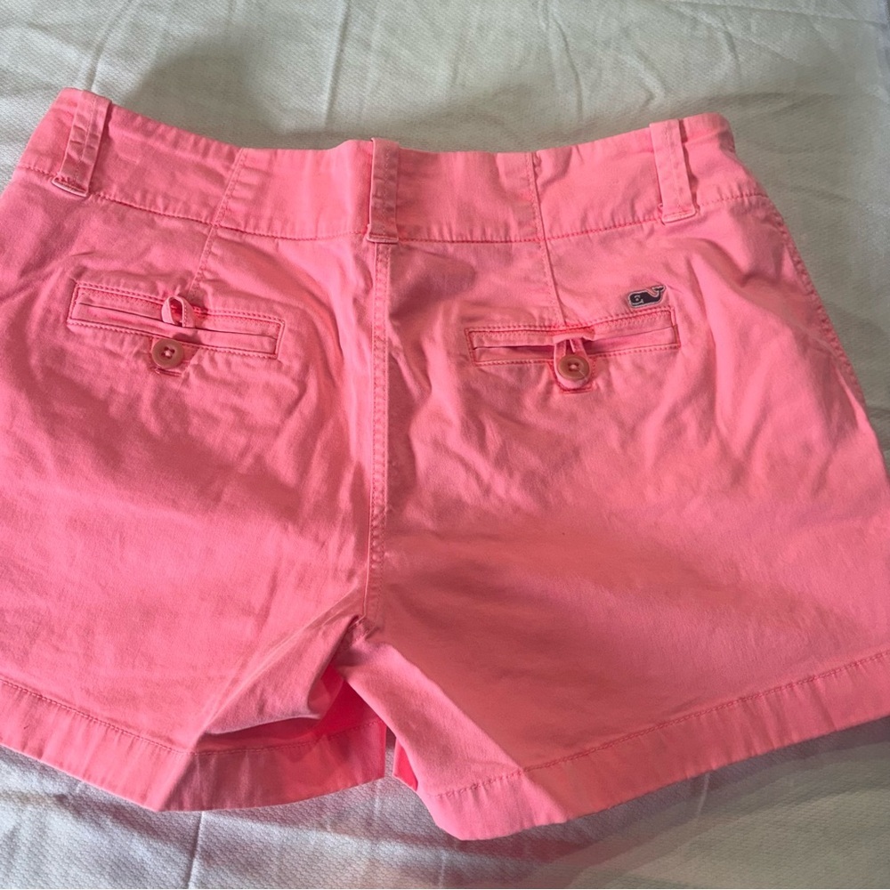 Vineyard Vines Women’s Pink Cotton Shorts Size 4 Classic Preppy - Picture 5 of 14